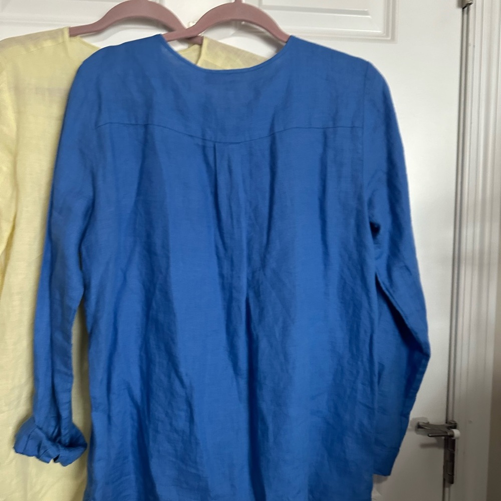 Bundle Of 3 Eileen Fisher Linen Button Down Tunic… - image 3